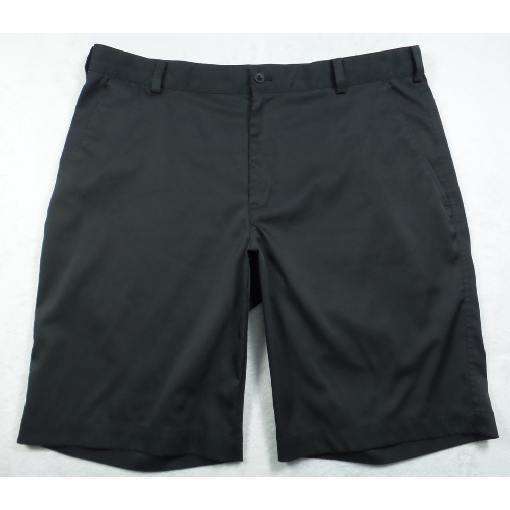 Nike Golf Shorts Mens Size 36 Black Dry-Fit Performance Chino Comfort Pockets